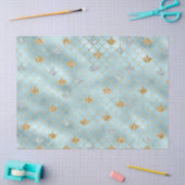 Girly Gold Aqua Blue Glitter Mermaid Tissuepapier (Craft)