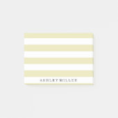 Girly Gold Classic Stripes Monogram Post-It Notes (Voorkant)
