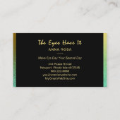 *~* Girly Gold Golden Lashes Extensions Brows Visitekaartje (Achterkant)