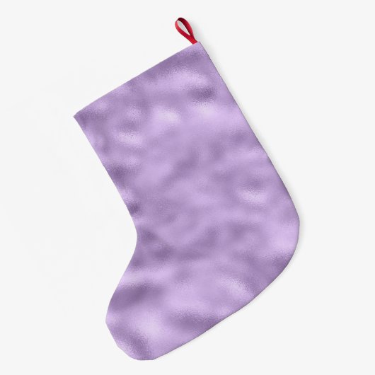 Girly Gold Paarse Glitzy Glitter Sparkle Naam Grote Kerstsok (Achterkant (Hangend))