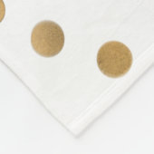 Girly Gold Stippen Confetti White Design Fleece Deken (Hoek)