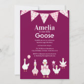 Girly Goose Birthday Party Invitation (Devant)