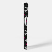 Girly Gothic Skulls met Roze Bogen Case-Mate iPhone Case (Achterkant / Rechts)