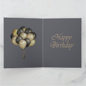 Girly Goud Grijs Ballerina Prinses 1e Verjaardag Kaart (Binnen)