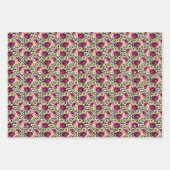 Girly Goud Roze Bloemen Luipaard Print Inpakpapier Vel (Voorkant)