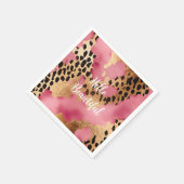 Girly Goud Roze Leopard Servet (Hoek)