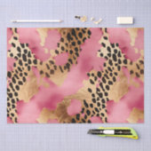 Girly Goud Roze Leopard Tissuepapier (Craft)