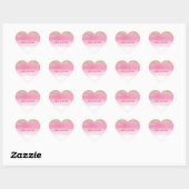 Girly Goud Wit Glitter Roze Ombre Hart Sticker (Vel)