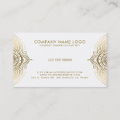  girly gouden kanten ontwerp visitekaartje (Achterkant)