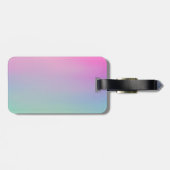 Girly gradient roze eenvoudig initiaal bagagelabel (Achterkant horizontaal)