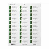 Girly Green Agate Geode Script Typografie Adres Etiket (Full Sheet)