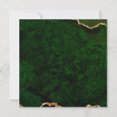 Girly Green Velvet Agate Geode Script Square Notitiekaartje (Achterkant)