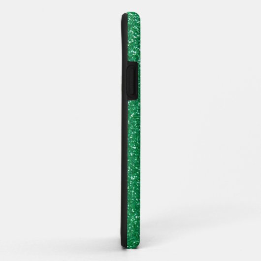 Girly Groene Glitter Naam Gepersonaliseerd Case-Mate iPhone Case (Achterkant/rechts)