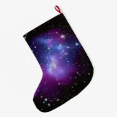 Girly Handtekening Naam Paarse Celestial Grote Kerstsok (Achterkant (Hangend))