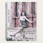  Girly Happiness Quote Pink Journal Planner (Voorkant)