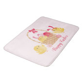 Girly Happy Paast Chicken Pink Badmat (Gekanteld)