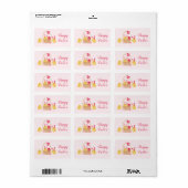 Girly Happy Paast Chicken Pink Etiket (Full Sheet)