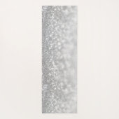 Girly hart zilveren glitter custom yogamat (Achterkant)