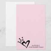 Girly Heart Doodles Stationery Briefpapier (Voorkant / Achterkant)