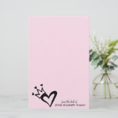 Girly Heart Doodles Stationery Briefpapier (Staand voorkant)