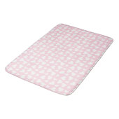 Girly Heart Pattern Pink White Badmat (Gekanteld)