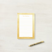 Girly Hearts Faux Gold Foil Golden Pattern Post-it® Notes (Op bureau)