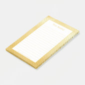Girly Hearts Faux Gold Foil Golden Pattern Post-it® Notes (Schuin)