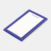 Girly Hearts Faux Gold Foil Royal Blue Pattern Post-it® Notes (Schuin)