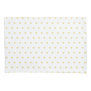 Girly Hearts Gold Faux Foil Red Pattern Kussensloop