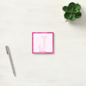 Girly Heet Roze Glam Sparkle Kleine Monogram Naam Post-it® Notes (Kantoor)