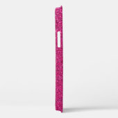 Girly Heet Roze Glitter Naam Gepersonaliseerd Case-Mate iPhone Case (Achterkant / Rechts)