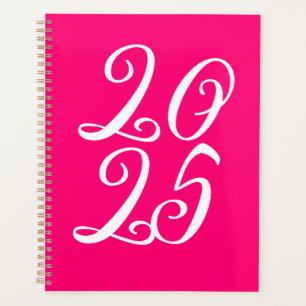 Girly heet roze magenta custom schattig script jaa planner