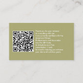 Girly Holistische Voeding Consultant Vrouwen Gezon Visitekaartje (Achterkant)