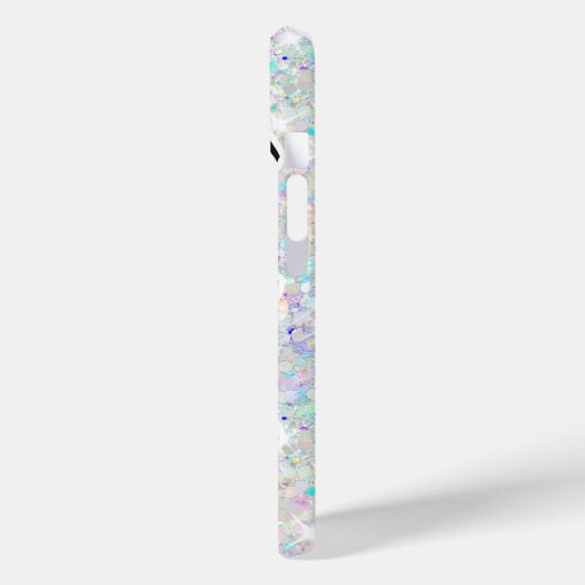 Girly Holographic Glitter Aangepaste Fotocollage Case-Mate iPhone Case (Achterkant / Links)