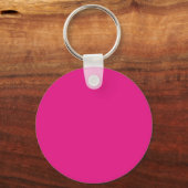 Girly Hot Pink Black and White Modern Monogram Sleutelhanger (Achterkant)