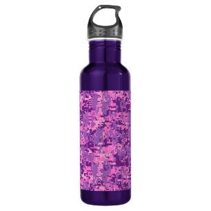 Girly Hot Pink Digital Camo Waterfles
