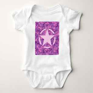 Girly Hot Pink Digital Camouflage Camo Romper
