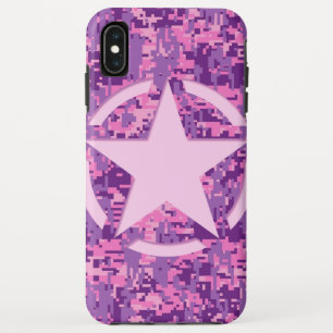Girly Hot Pink Digital Camouflage Decor iPhone XS Max Hoesje