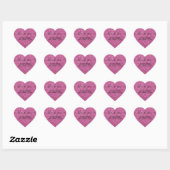 Girly Hot Pink Glitter Hartelijk dank Hart Sticker (Vel)