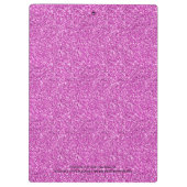 Girly Hot Pink Glitter Monogram Naam Klembord (Achterkant)