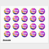 Girly Hot Pink Stropdas-Dyed Dank je Ronde Sticker (Vel)