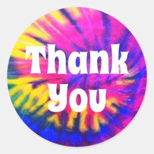 Girly Hot Pink Stropdas-Dyed Dank je Ronde Sticker