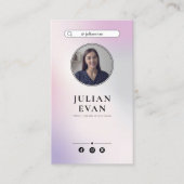 Girly Instagram Holografisch Visitekaartje (Voorkant)