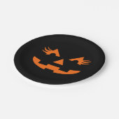Girly Jack O Lantern Halloween Papieren Bordje (Gekanteld)