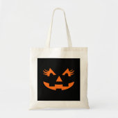 Girly Jack O Lantern Halloween Tote Bag (Voorkant)