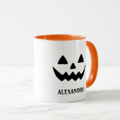 Girly Jack O Lantern Pumpkin Face Halloween Mok (Voorkant rechts)