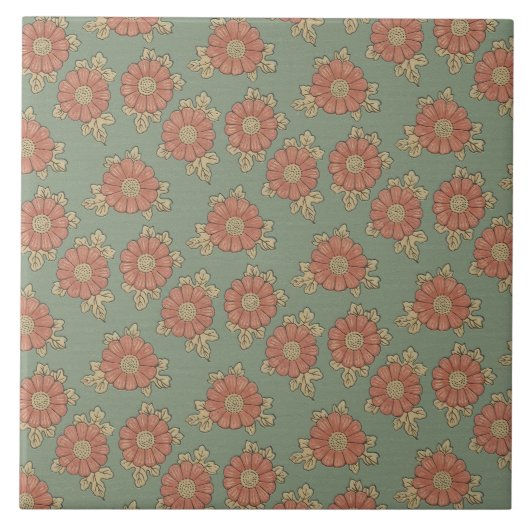 Girly  Japans Floral Tegeltje (Voorkant)