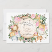 Girly Jungle Safari Animaux sauvages Carte de reme (Devant)