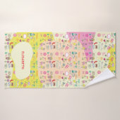 Girly Kawaii Doodle Pastel Blobs (Serviette de bain)