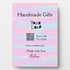 Girly kleine bedrijven handgemaakte geschenken lie fotoplaat